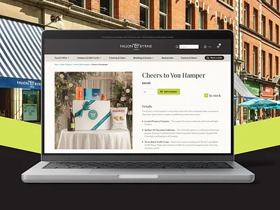 Fallon & Byrne - Shop window Desktop design food graphic design restaurant ui ux web webdesign website wine
