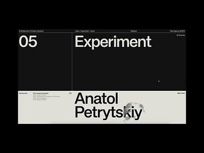 AIM – AI Modernism of Kharkiv animation design interaction kharkiv modernism typography ui