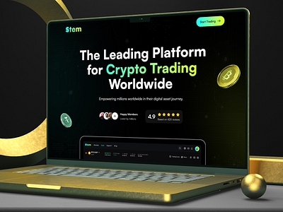 Crypto Trading Landing Page crypto cryptotrading framer landing page nocode template tradingtemplate webdesign