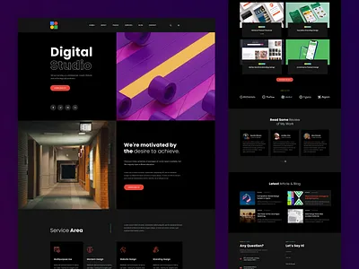 Digital Agency Homepage Design agency agency website clean company creative creative agency creative directions digital agency homepage landing page personal branding portfolio protfolio website studio ui ux web web design website website design