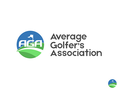 Average Golfer's Association Logo ball color palette flat logo golf golf logo green logo logo logo design logo maker logodesign logos logotype minimalist logo modern logo modern type nature logo sans font sport logo sports swoosh