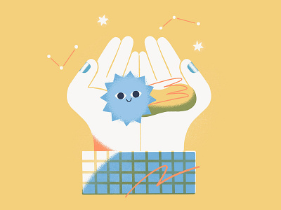 Un po' di meraviglia design fun hands happiness happy illustration pop yellow