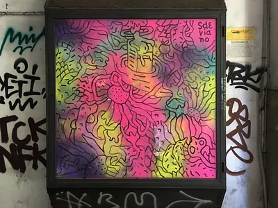 [Exarchia] abstract athens colour doodle gradient graffiti greek marker mural sdeviano spray spraypaint street streetart streets