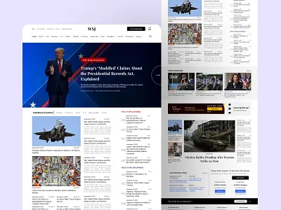The Wall Street Redesign - Landing Page black business design economics journal journals news newsletter politics street ui ux wall wall street journal web
