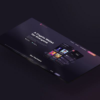 Smart Wallet Landing bestwallet crypto darkmode figma landing live logo nft smartwallet ui ux wallet