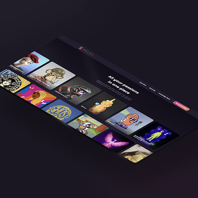 👁 Eye-candy section for Zelus' landing page branding cards design illustration landing logo mockups nfts ui ux