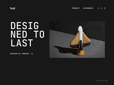 Huzi design Home Page branding dailyui design illustration logo ui ux vector web website