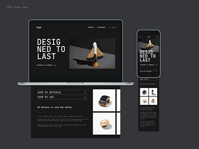 Huzi design Home Page branding dailyui design illustration logo ui ux vector web website