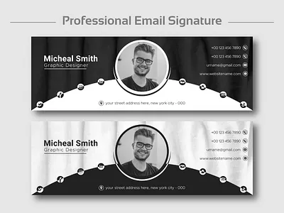 Email Signature Design Template cover design email signature social media template
