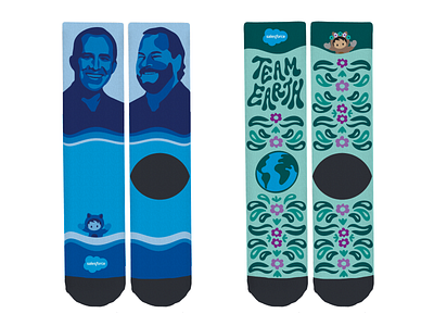 Salesforce Sock Concepts adobe illustrator bold branding colorful custom design graphic design illustration socks