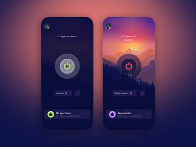 VPN APP | Mobile design app design ios mobile ui ux vpn