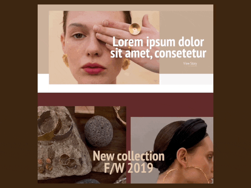 Autumn jewelry website design autumn branding design fall graphic design jewellery jewelry ui web website
