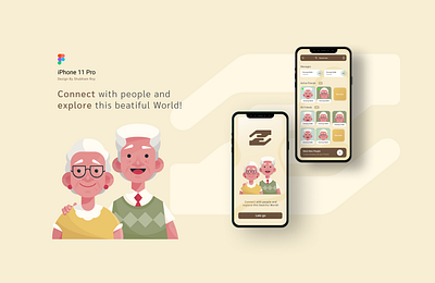 Old age Community APP Design design illustration mockup ui ux
