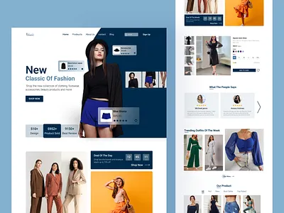 Fashion - Landing Page fashion interface landing page model modern popular quality shop shopping style ui ux design uxui web design website women clothes
