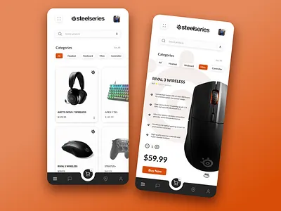 Steelseries application concept design design graphic design interfacely mobile tribeui ui uiux uiuxdesigners userinterface ux webdesign