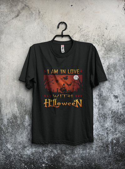 I AM IN LOVE WITH HALLOWEEN TYPOGRAPHY T-SHIRT DESIGN amazone t shirts clothing clothing design custom t shirt design design fashion design graphic design graphic t shirt halloween halloween t shirt design illustration t shirt design tee tshirtdesign typography t shirt design