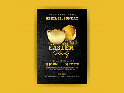 Easter party flyer design business company corporate design easter easter party easter party flyer flyer design graphic design party flyer design template
