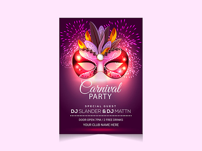 Carnival party flyer design abstract branding business carnival carnival flyer carnival party company corporate design flyer design graphic design party flyer design template