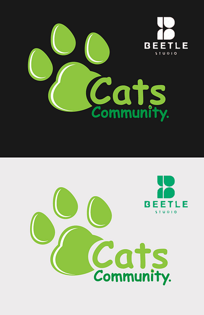 Cats Community Logo graphic design logo