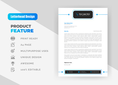 Corporate modern & professional business letterhead design abstract business business letterhead company corporate corporate design corporate letterhead design graphic design letterhead template