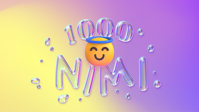 Nimi 1000 angel banner dxdao ens ethereum gradient light nimi twitter water