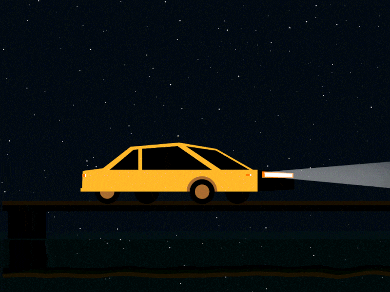 Yellow Car after effect animation car loop lottie motion graphics