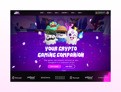 Designing Web3 Gaming: Aavegotchi UX/UI blockchain branding crypto crypto gaming defi fintech gamification gaming ui graphic design landing page marketplace metaverse nft pixel art prototype ui uiux web design web3 web3 ui