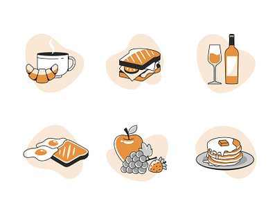 Food icons character design design icons illustration product ui vector webdesign