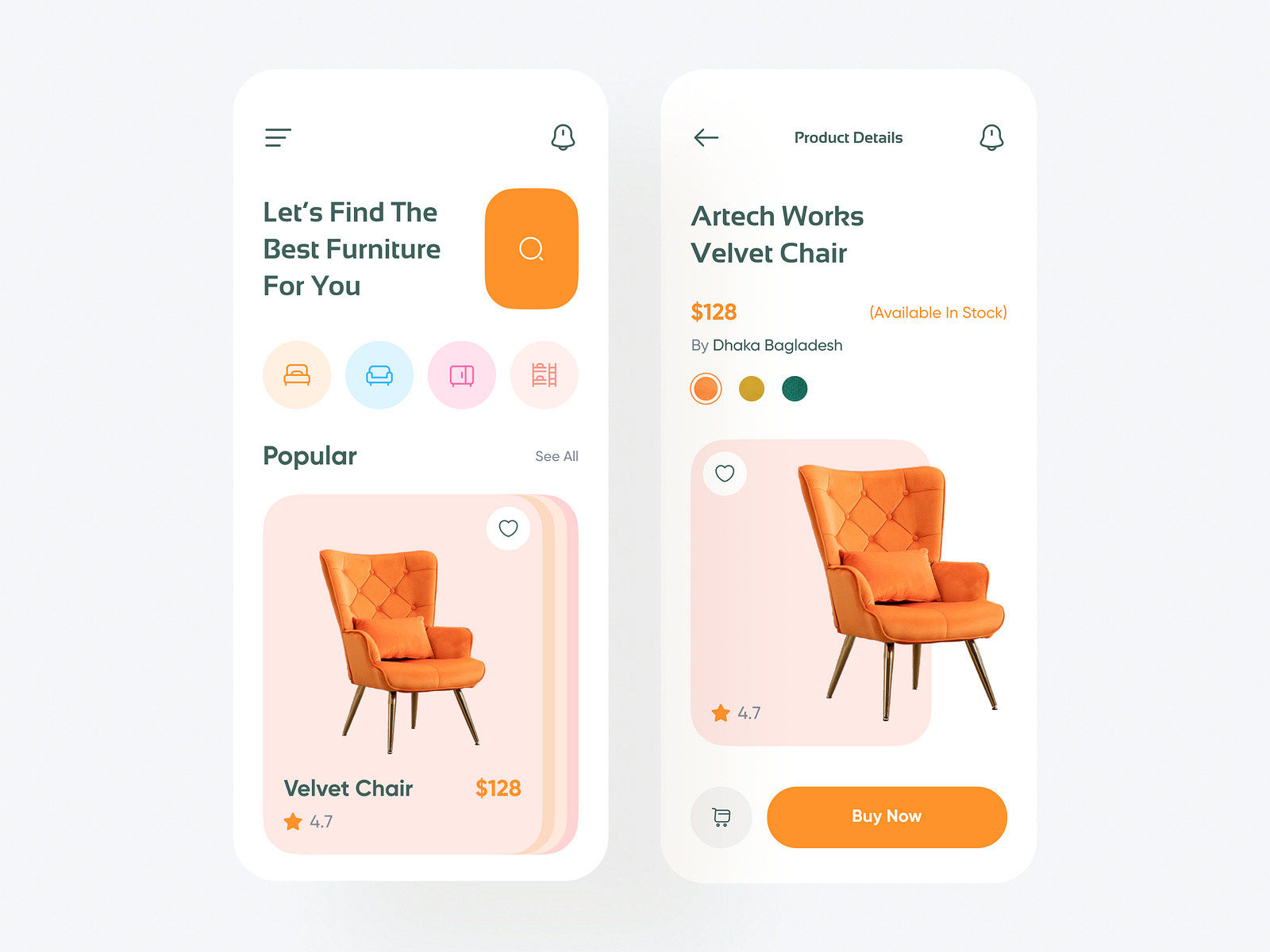 Furniture Mobile App By Finlay For Ui Sharks On Dribbble