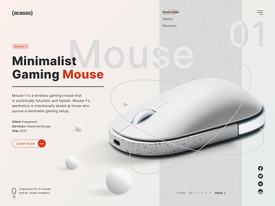 Mouse product showcase 3d acasso brand identity branding design gaming graphic design illustration logitech minimalism motion graphics mouse product razer responsive ui ux website design