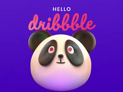 Hello Dribbble! 🌟 3d animation branding design first shot firstshot graphic design hellodribbble illustration logo motion graphics slim panda slimpanda typography ui ux