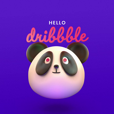 Hello Dribbble! 🌟 3d animation branding design first shot firstshot graphic design hellodribbble illustration logo motion graphics slim panda slimpanda typography ui ux
