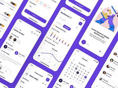 Tasker – Task Management Apps UI Kits app design figma download figma freebies free figma download freebies illustration management app mobile app mobile design mobile ui task app tasker tasker app ui ui design ui ux uikit ux design