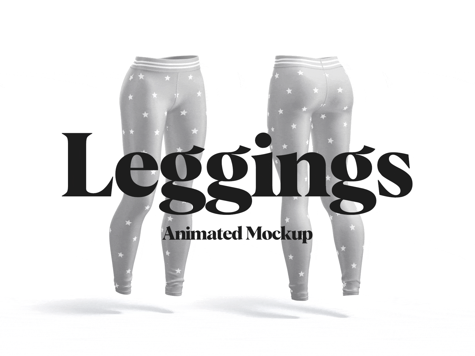Leggings Animated Mockup animated download female joggers leggings mockup psd sport sportswear