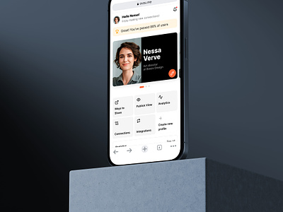 Dashboard. Personal profile for OVOU Smart Business basov card dasboard dashboard design digital card graphic design manage cards minimal minimalistic mobile app mobile profile mobile ui new dashboard nfc card personal personal profile saas design smart smart card ui