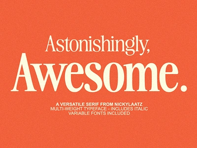 The Awesome Serif Typeface 80s 90s advertising adverts clean crisp editorial eighties fashion fashionable font magazine poster retro serif style stylish type typography vintage