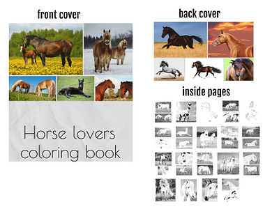 Horse lovers coloring book coloring coloringbook horses portrait portraits