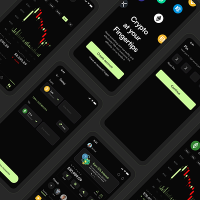 Crypto Wallet UI Design app crypto design productdesign ui web3