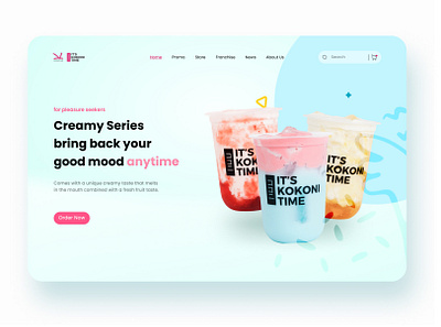 Home Page Web Design - F&B beautifull beverages branding drink food home page landing page ui website