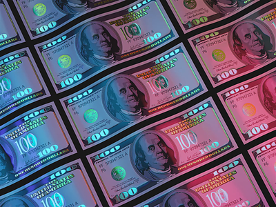Dollar Bill - Holo 3D Visual 3d ae aftereffects animation c4d chromatic design dollar flow foil holographic illustration interactive iridiscent motion pitch deck reflection render ui vivid motion