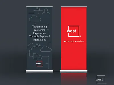 WEST banner stands