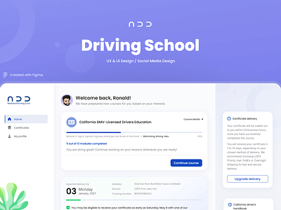 Driving School app car design drivingschool school ui ux website