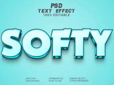 Softy 3D Text Effect 3d 3d text 3d text effect 3d text style design graphic design illustration logo text effect text style