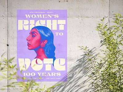 Vote Poster bold bright colorful design election campaign graphic design politcal artwork poster vote womens right to vote