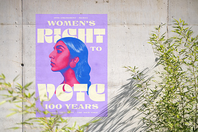 Vote Poster bold bright colorful design election campaign graphic design politcal artwork poster vote womens right to vote