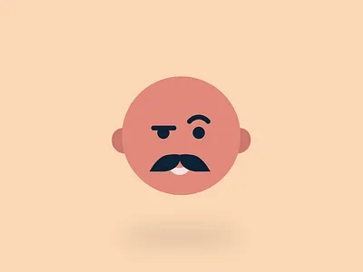 Papa Mustachio 💥 amazing animation bald bald man best design studio cartel character design design studio gif graphic design loader logo logo animation mexican motion graphics moustache narcos oops perfect loop