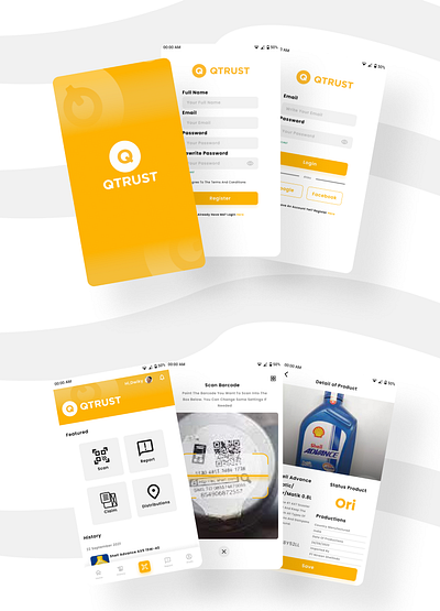 STUDY CASE II QTRUST UI DESIGN app design illustration ui uiux ux vector