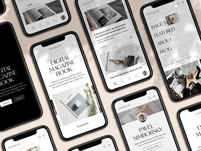 UNIQUAT Digital Magazine articles blog design digital magazine editorial ios ios app layout magazine medium serif font shadows stories ui user interface ux