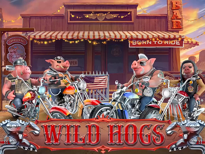 The Wild Hogs slot machine animation art for games bikers casino characters crypto game gambling game art game design gameart gaming igaming illustration jackpot motorcycle pigs slot slot design slot machine graphics slotmachine