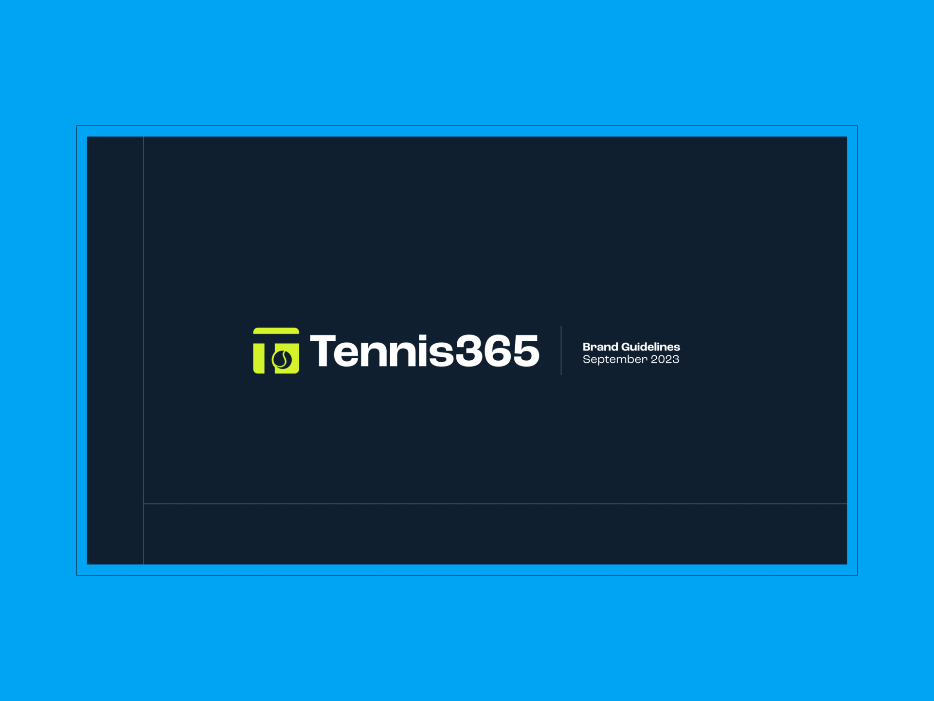 Tennis365 Brand Guidelines brand brand guidelines branding branding guidelines design graphic design guidelines sport style guide tennis visual identity